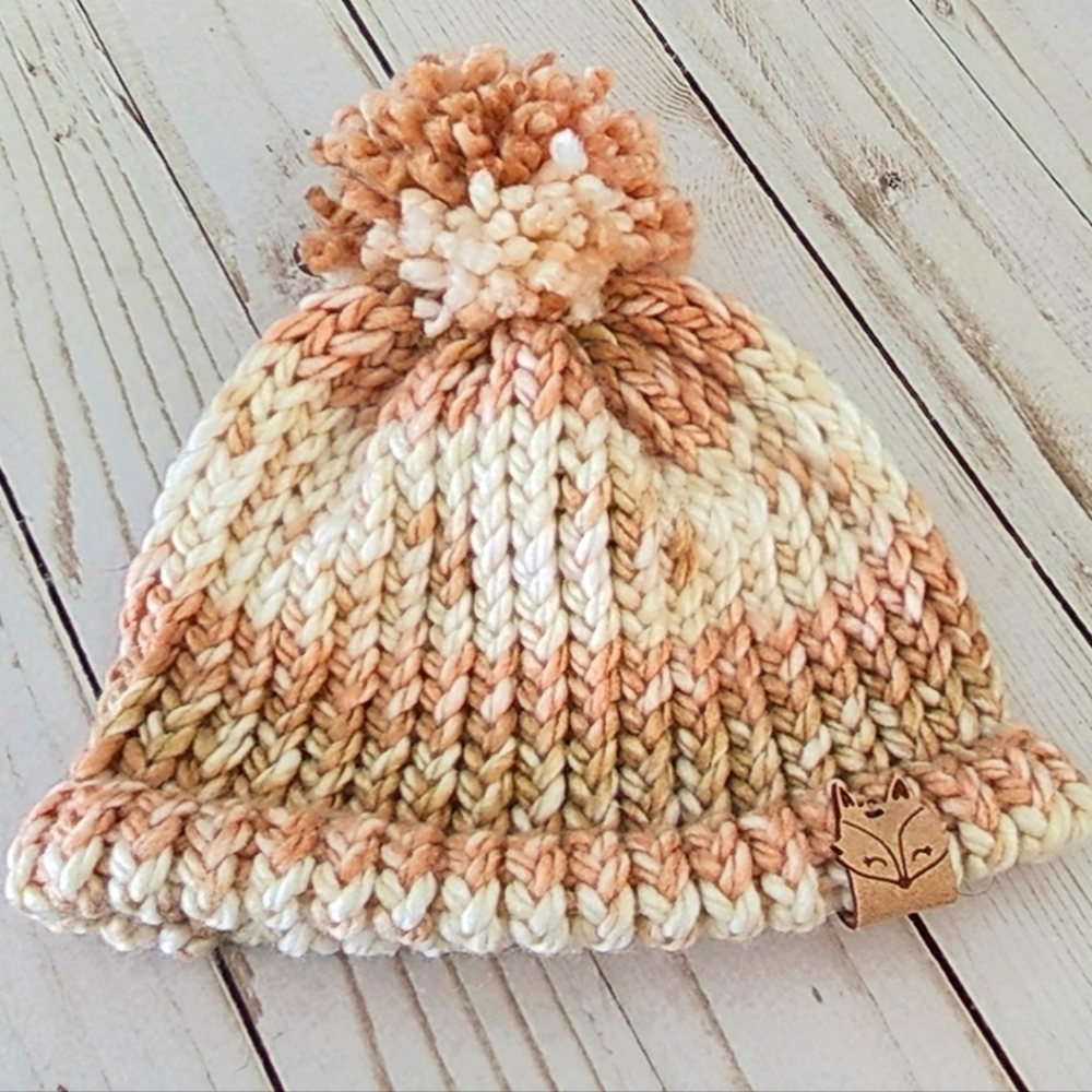 Handmade crochet infants hat.